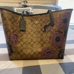 LIMITED EDITION COACH Kaffee FASSETT Floral Tote